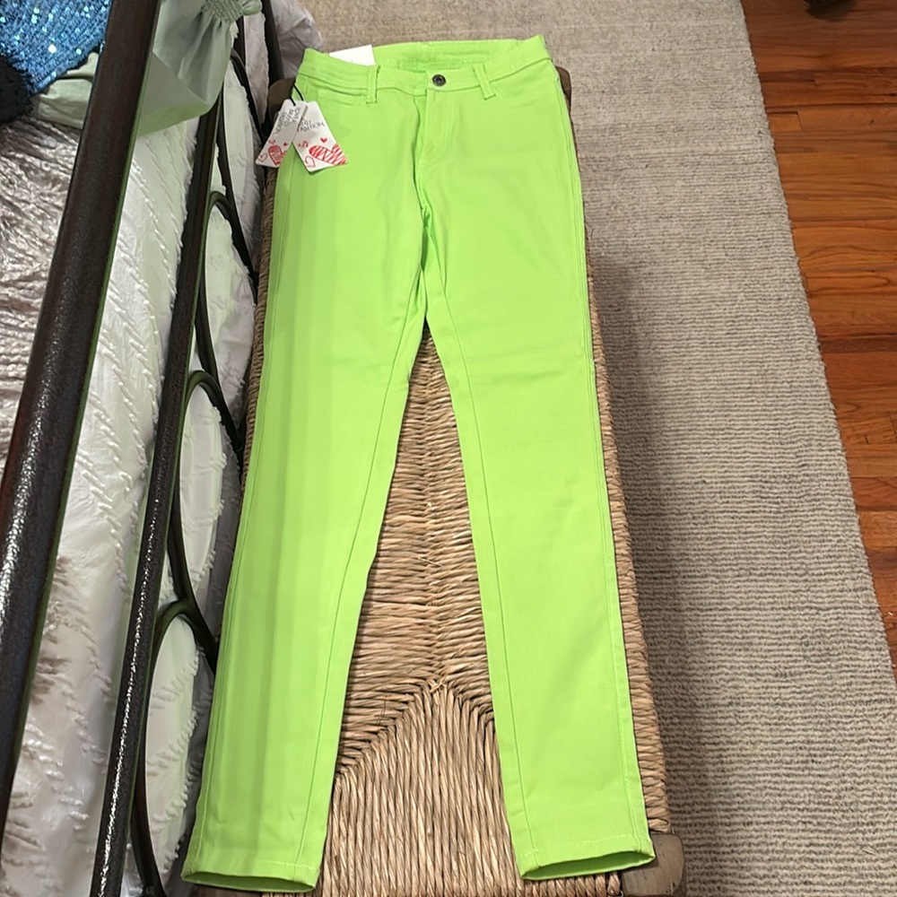 Neon green pants